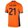Virallinen Fanipaita Alankomaat Frenkie de Jong 21 Kotipelipaita Euro 2024 - Miesten